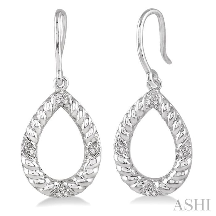 1/20 ctw Round Cut Diamond Earrings in Sterling Silver