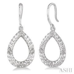 1/20 ctw Round Cut Diamond Earrings in Sterling Silver