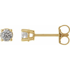 14K Yellow 1/3 CTW Natural Diamond Earrings