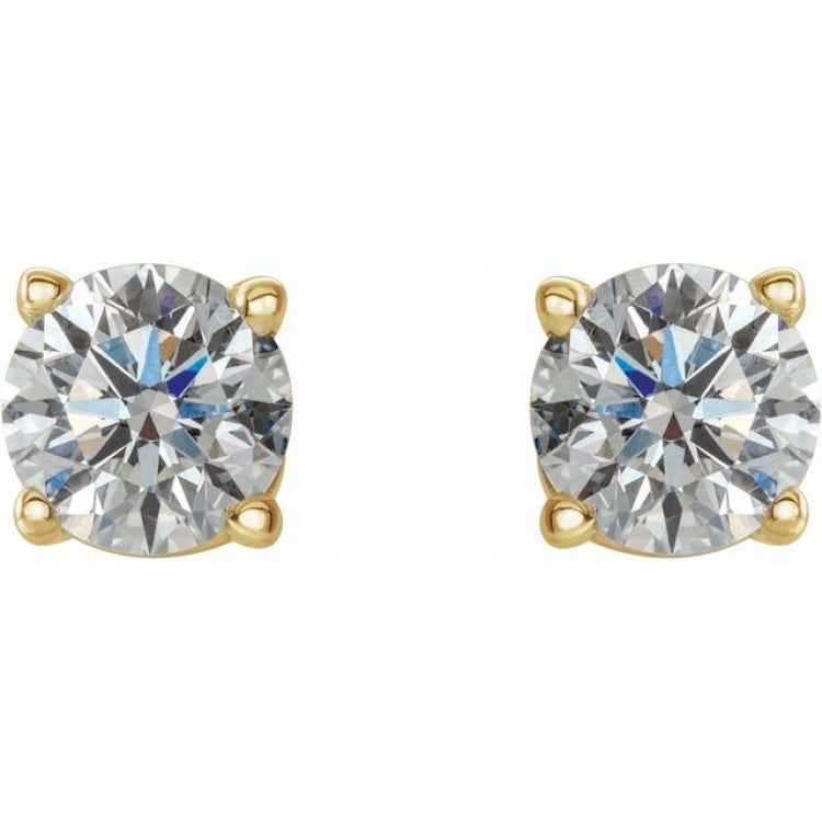 14K Yellow 1/2 CTW Natural Diamond Earrings
