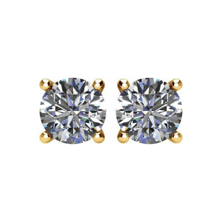 14K Yellow 2 CTW Natural Diamond Earrings