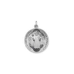 Sterling Silver 18.5 mm St. Benedict Medal
