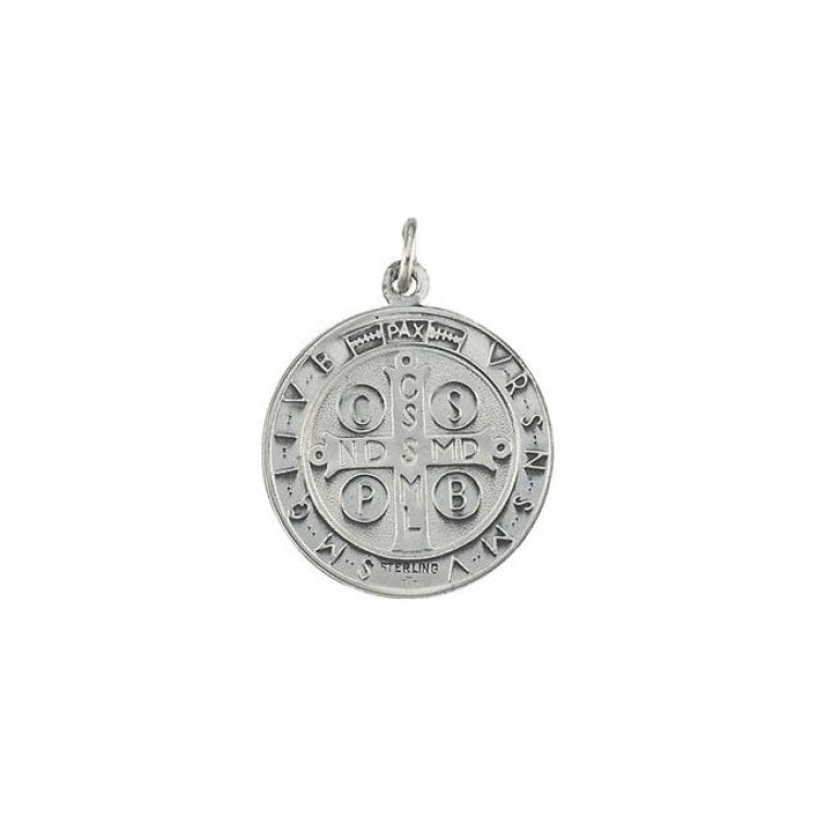 Sterling Silver 18.5 mm St. Benedict Medal