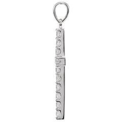 Platinum 3/4 CTW Natural Diamond Cross Pendant