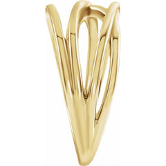 14K Yellow Criss-Cross Ring