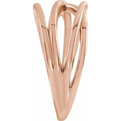 14K Rose Criss-Cross Ring