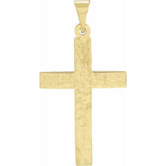 14K Yellow Cross Pendant