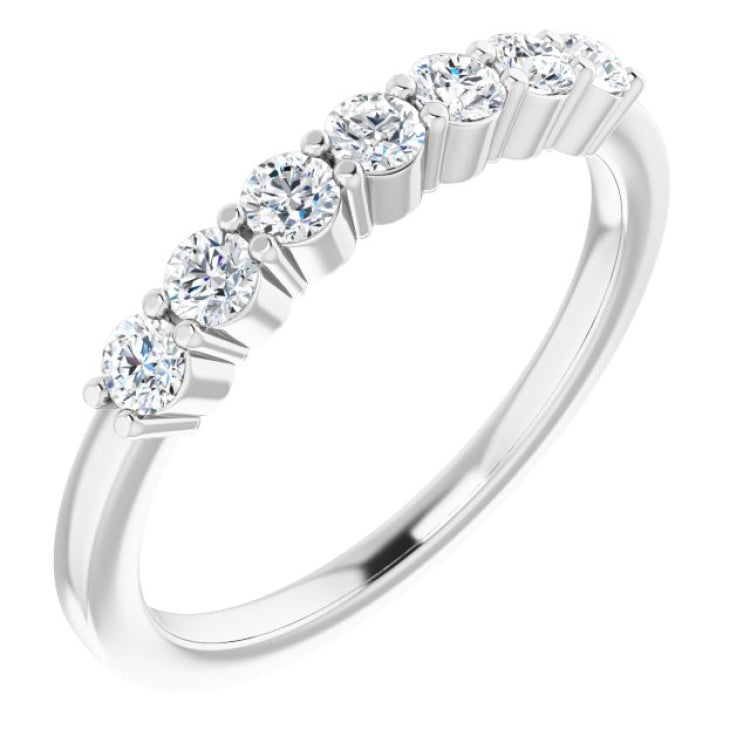 14K White 1/3 CTW Natural Diamond Anniversary Band