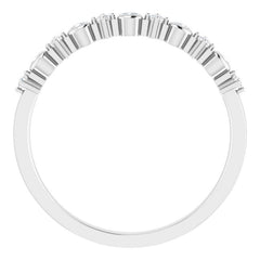 14K White 1/10 CTW Natural Diamond Ring