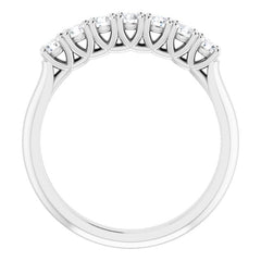 14K White 3/8 CTW Natural Diamond Anniversary Band