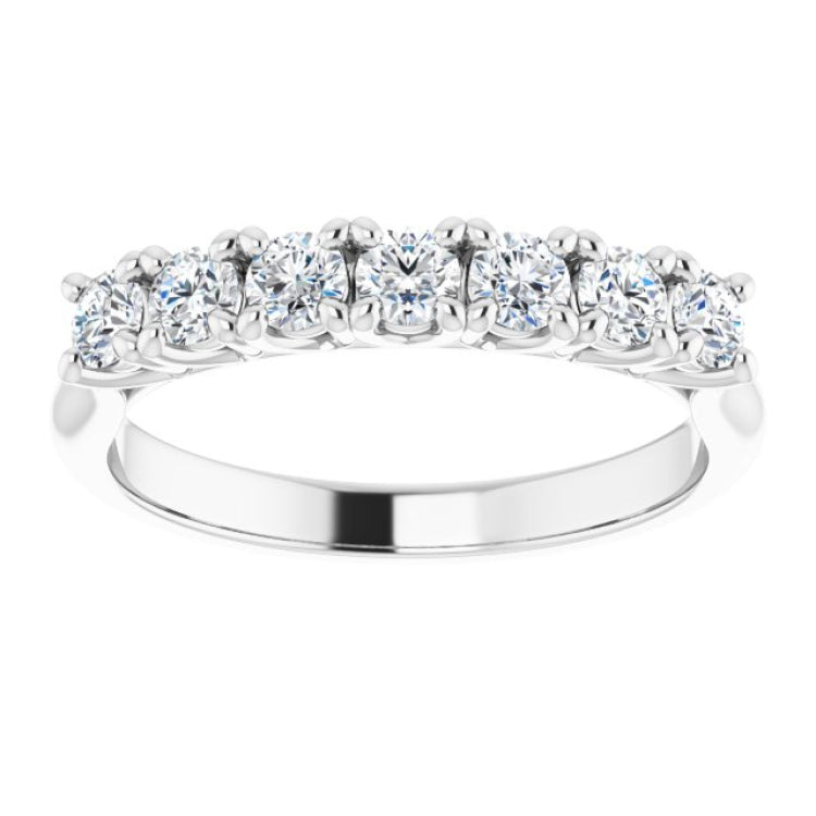 14K White 1/2 CTW Natural Diamond Anniversary Band