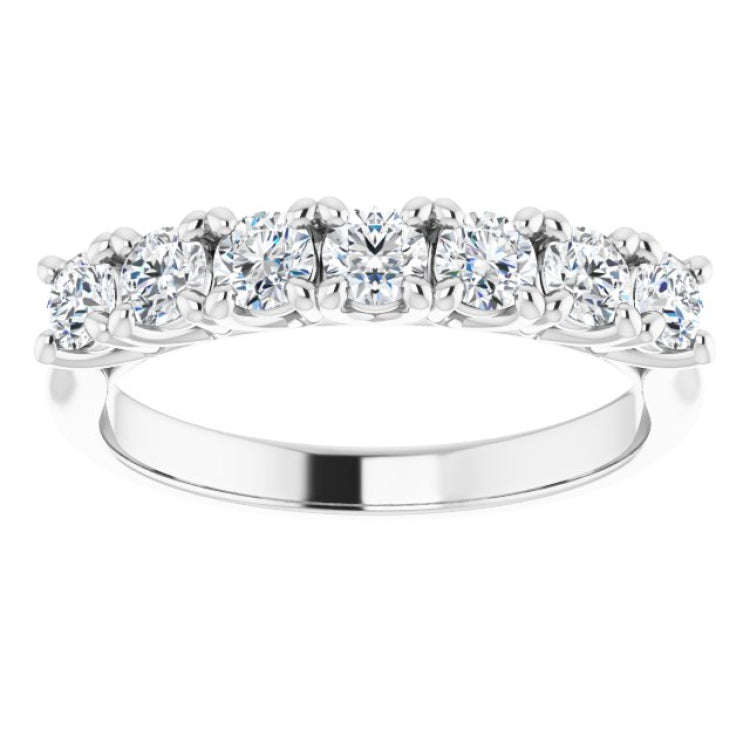 14K White 3/4 CTW Natural Diamond Anniversary Band
