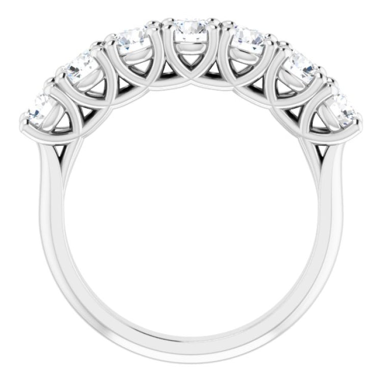 14K White 1 1/3 CTW Natural Diamond Anniversary Band