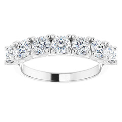 14K White 1 1/3 CTW Natural Diamond Anniversary Band