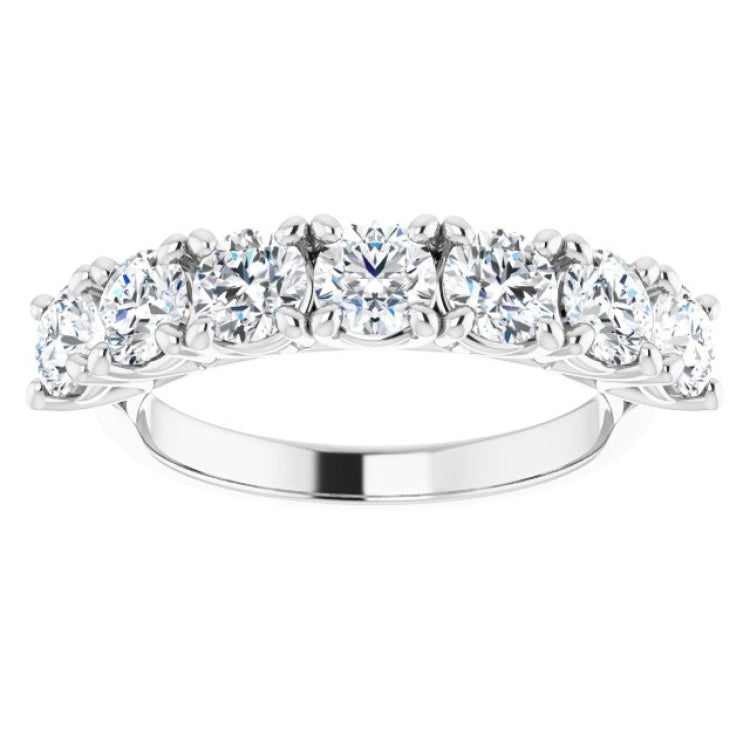 14K White 1 5/8 CTW Natural Diamond Anniversary Band