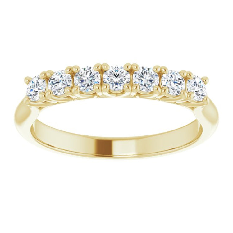 14K Yellow 3/8 CTW Natural Diamond Anniversary Band