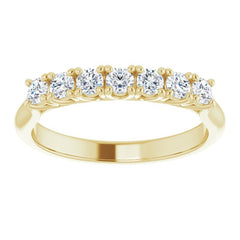 14K Yellow 3/8 CTW Natural Diamond Anniversary Band