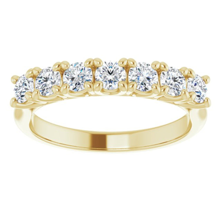 14K Yellow 3/4 CTW Natural Diamond Anniversary Band