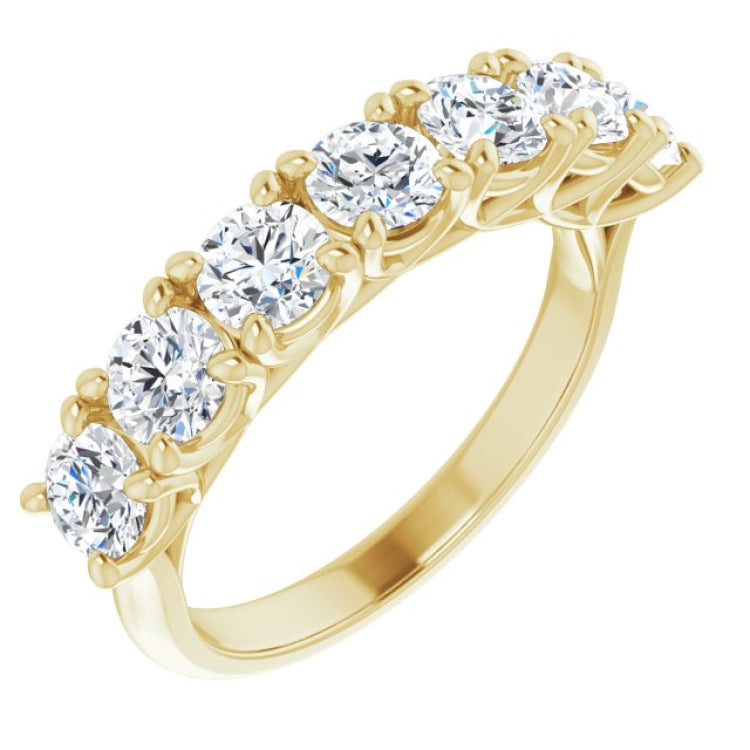 14K Yellow 1 5/8 CTW Natural Diamond Anniversary Band
