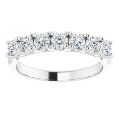 Platinum 3/4 CTW Natural Diamond Anniversary Band