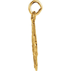 14K Yellow 12x12 mm Four-Way Cross Medal