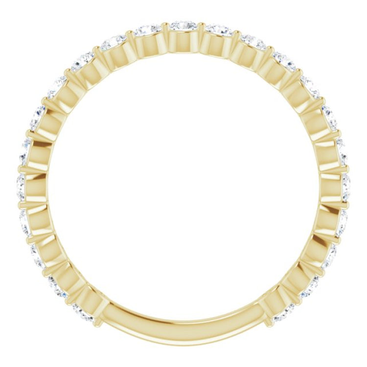 14K Yellow 3/4 CTW Natural Diamond Anniversary Band