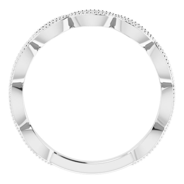 14K White 1/5 CTW Natural Diamond Infinity-Inspired Anniversary Band