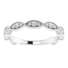 14K White 1/5 CTW Natural Diamond Infinity-Inspired Anniversary Band