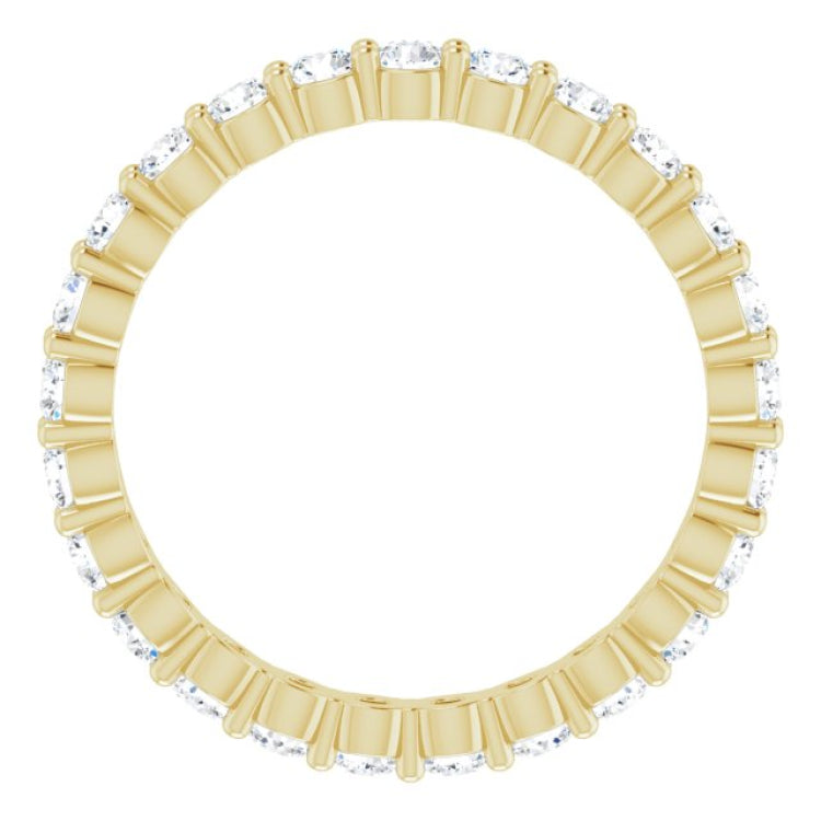 14K Yellow 3/4 CTW Natural Diamond Eternity Band Size 4