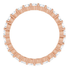 14K Rose 3/4 CTW Natural Diamond Eternity Band Size 4