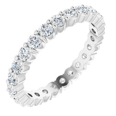 Platinum 3/4 CTW Natural Diamond Eternity Band Size 4