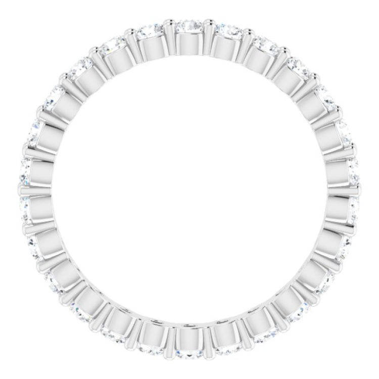 Platinum 3/4 CTW Natural Diamond Eternity Band Size 4.5