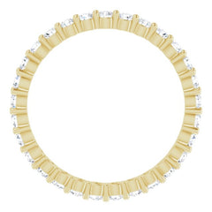 14K Yellow 1/2 CTW Natural Diamond Eternity Band Size 4