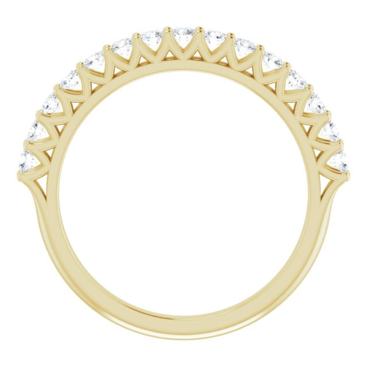 14K Yellow 1/2 CTW Natural Diamond Anniversary Band