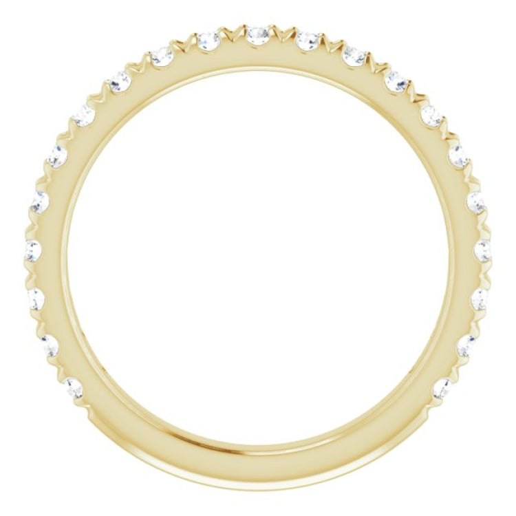 14K Yellow 1/2 CTW Natural Diamond French-Set Anniversary Band