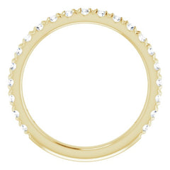 14K Yellow 1/2 CTW Natural Diamond French-Set Anniversary Band