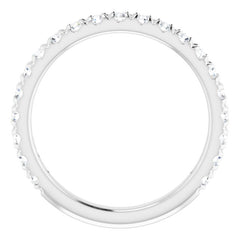 Platinum 1/2 CTW Natural Diamond French-Set Anniversary Band