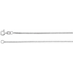 Sterling Silver 1.3 mm Diamond-Cut Box 24" Chain