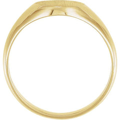 14K Yellow 10x8 mm Oval Signet Ring