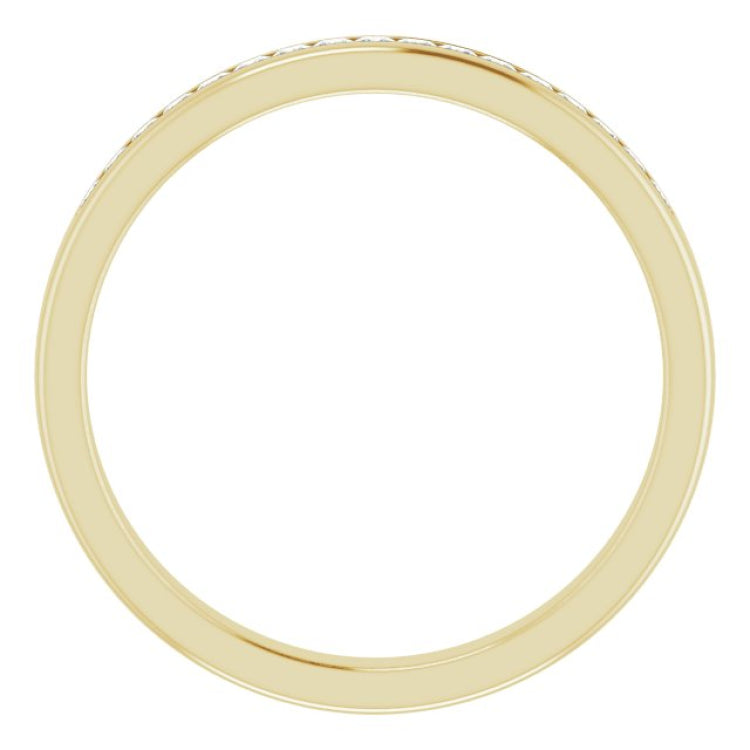 14K Yellow 3/8 CTW Natural Diamond Band