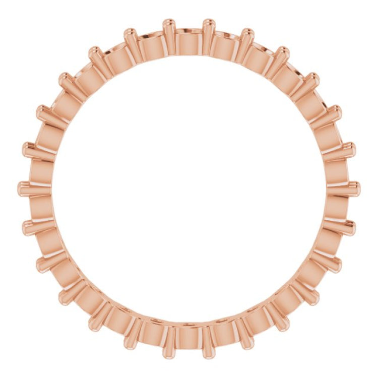 14K Rose Eternity Band Mounting Size 5