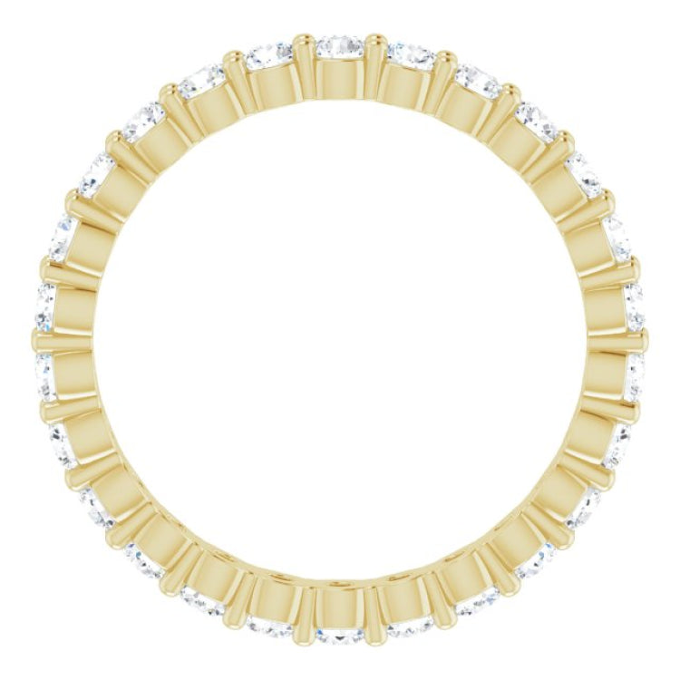 14K Yellow 7/8 CTW Natural Diamond Eternity Band Size 6.5