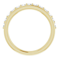 14K Yellow 5/8 CTW Natural Diamond Anniversary Band