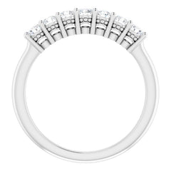14K White 3/8 CTW Natural Diamond Anniversary Band