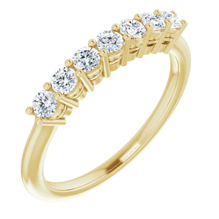 14K Yellow 3/8 CTW Natural Diamond Anniversary Band