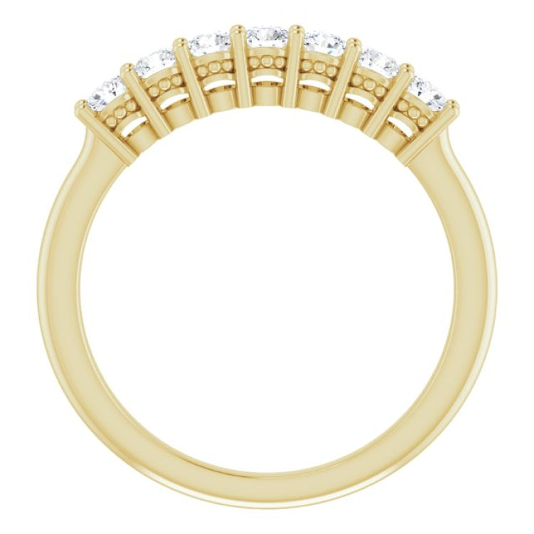 14K Yellow 3/8 CTW Natural Diamond Anniversary Band