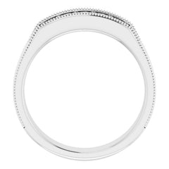 Platinum 1/3 CTW Natural Diamond Milgrain Band