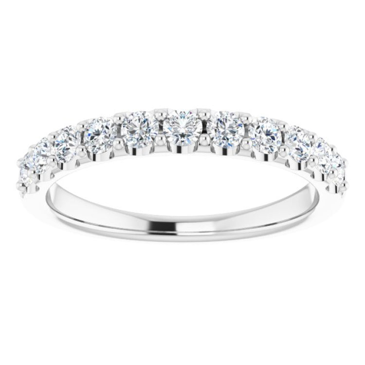 14K White 1/2 CTW Natural Diamond Anniversary Band
