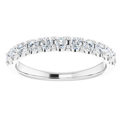14K White 1/2 CTW Natural Diamond Anniversary Band