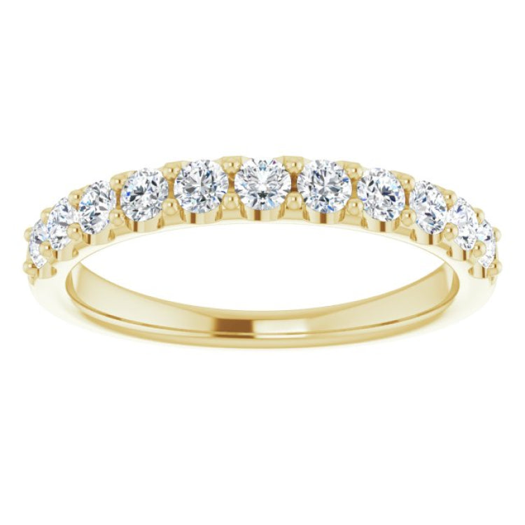 14K Yellow 1/2 CTW Natural Diamond Anniversary Band